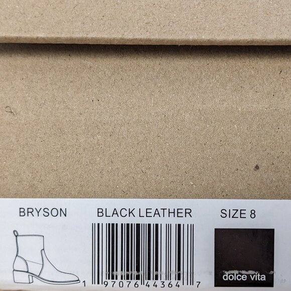 Dolce Vita Bryson Ankle Boots, Black Leather, Women's 8 - Picture 7 of 7